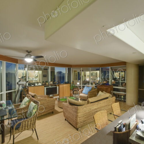Upscale Living Room and Kichenette in High Rise Condo Upscale Living Room and Kichenette in High Rise Condo