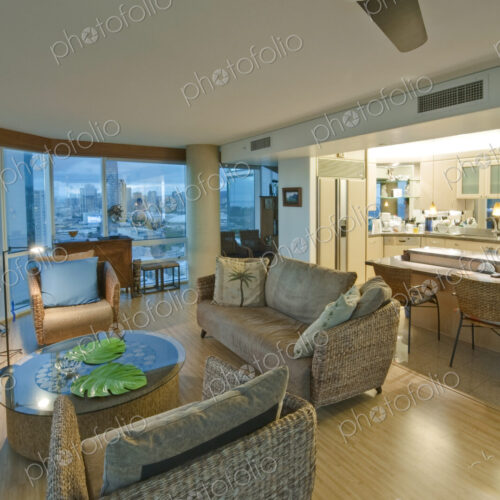 Upscale Living Room in High Rise Condo Upscale Living Room in High Rise Condo
