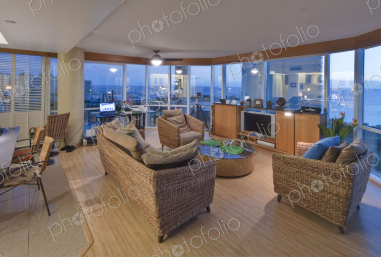 Upscale Living Room in High Rise Condo