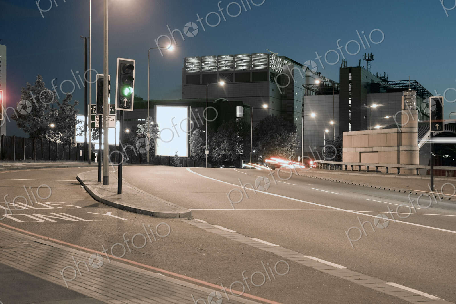 Urban London Street at Night