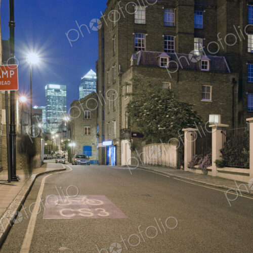 Urban Street in East London at Night Urban Street in East London at Night