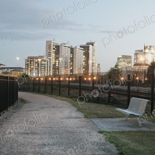 Urban Walking Path and Bench