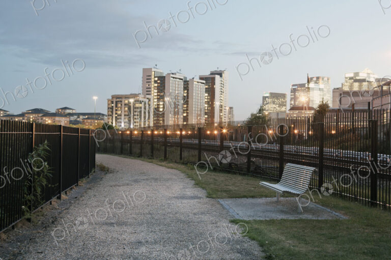Urban Walking Path and Bench