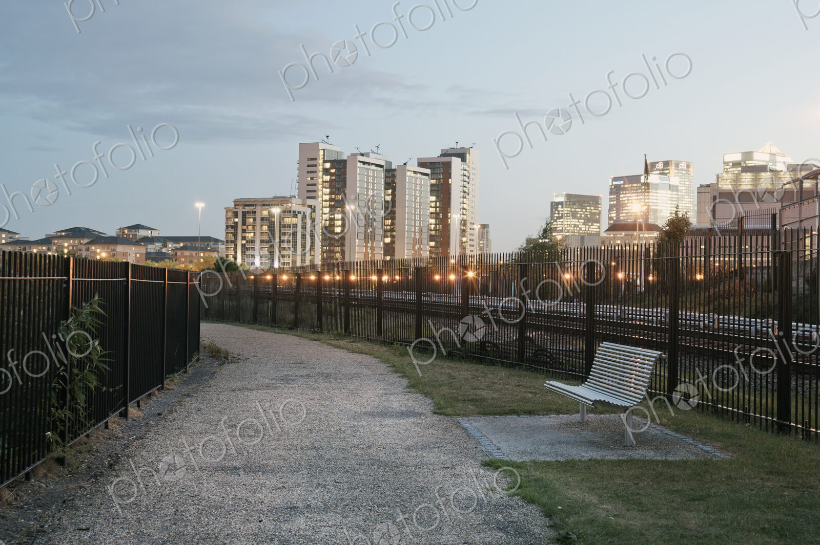 Urban Walking Path and Bench