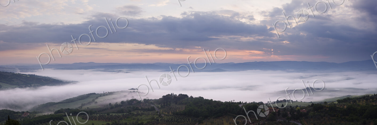 Valley Fog in the Val D’Orcia at Dawn