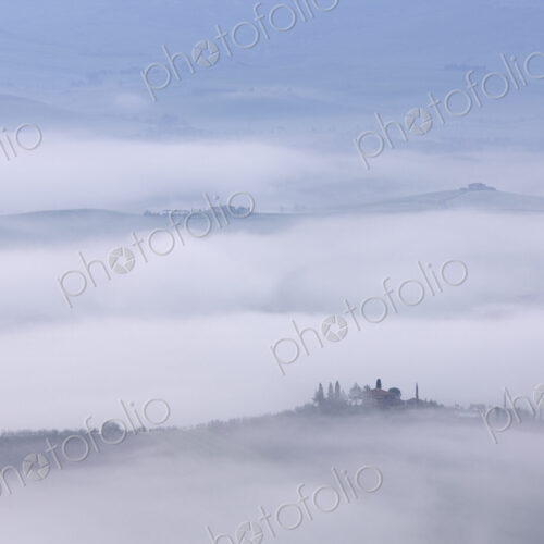 Valley Fog in the Val D'Orcia at Dawn