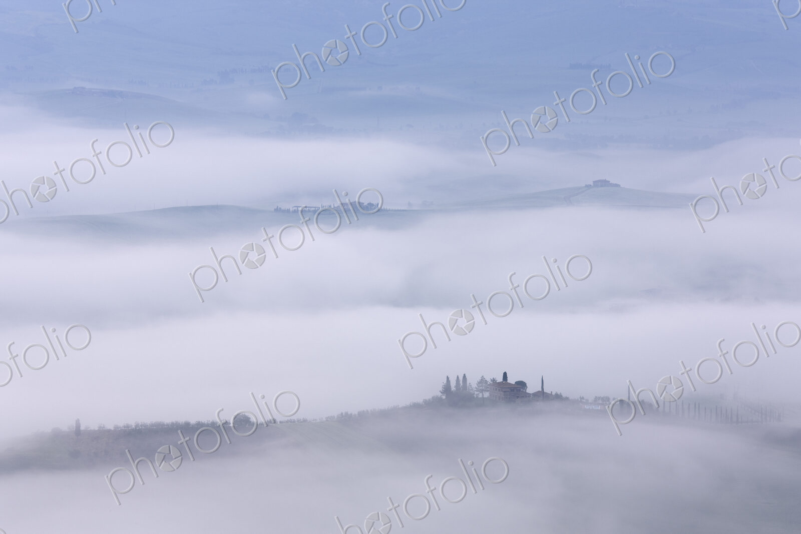 Valley Fog in the Val D’Orcia at Dawn