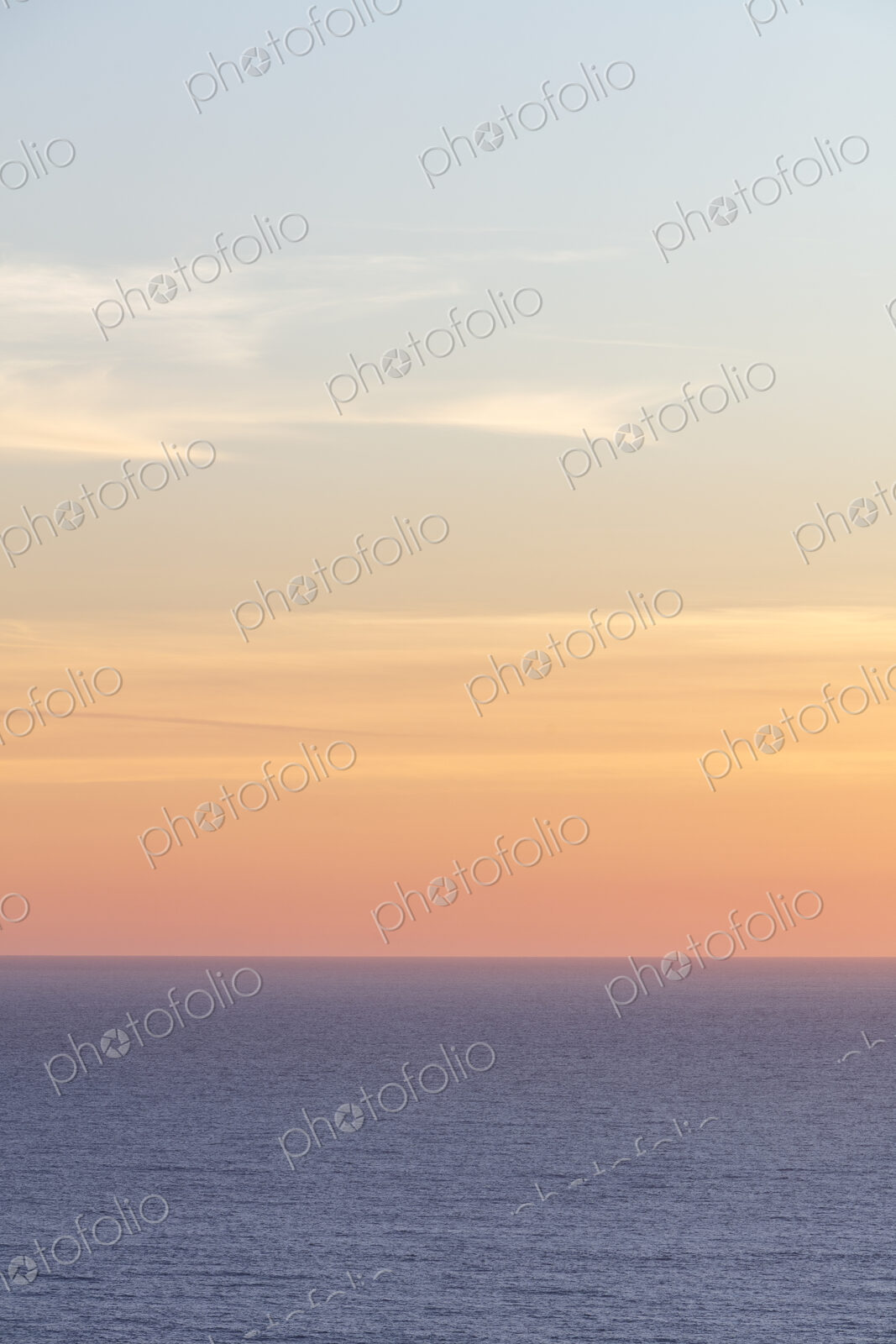 Vast ocean and sky at dusk