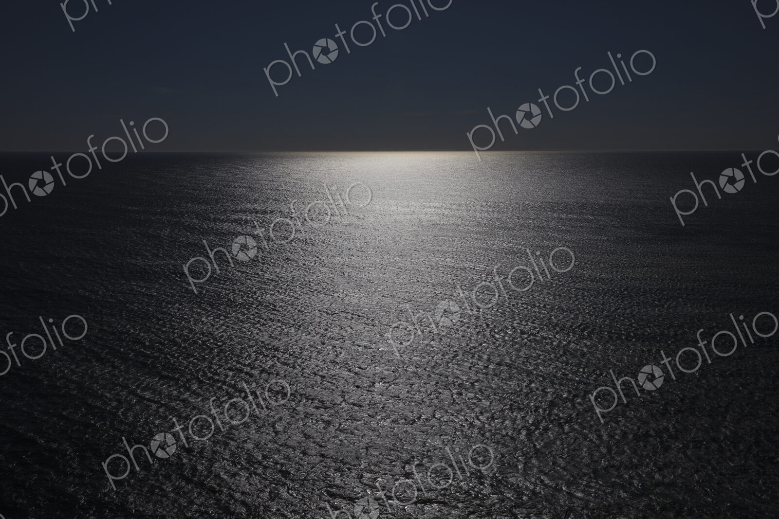 Vast ocean and sky at dusk