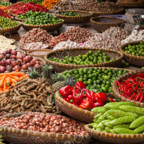 Vegetables at market, Hanoi, Vietnam