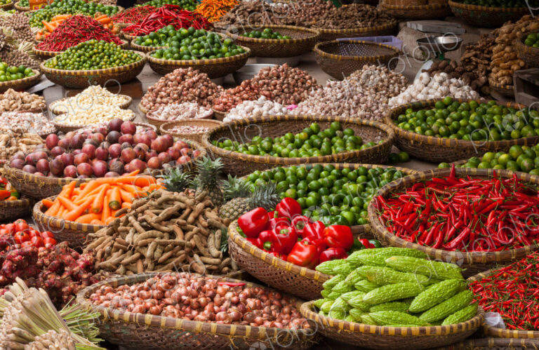 Vegetables at market, Hanoi, Vietnam