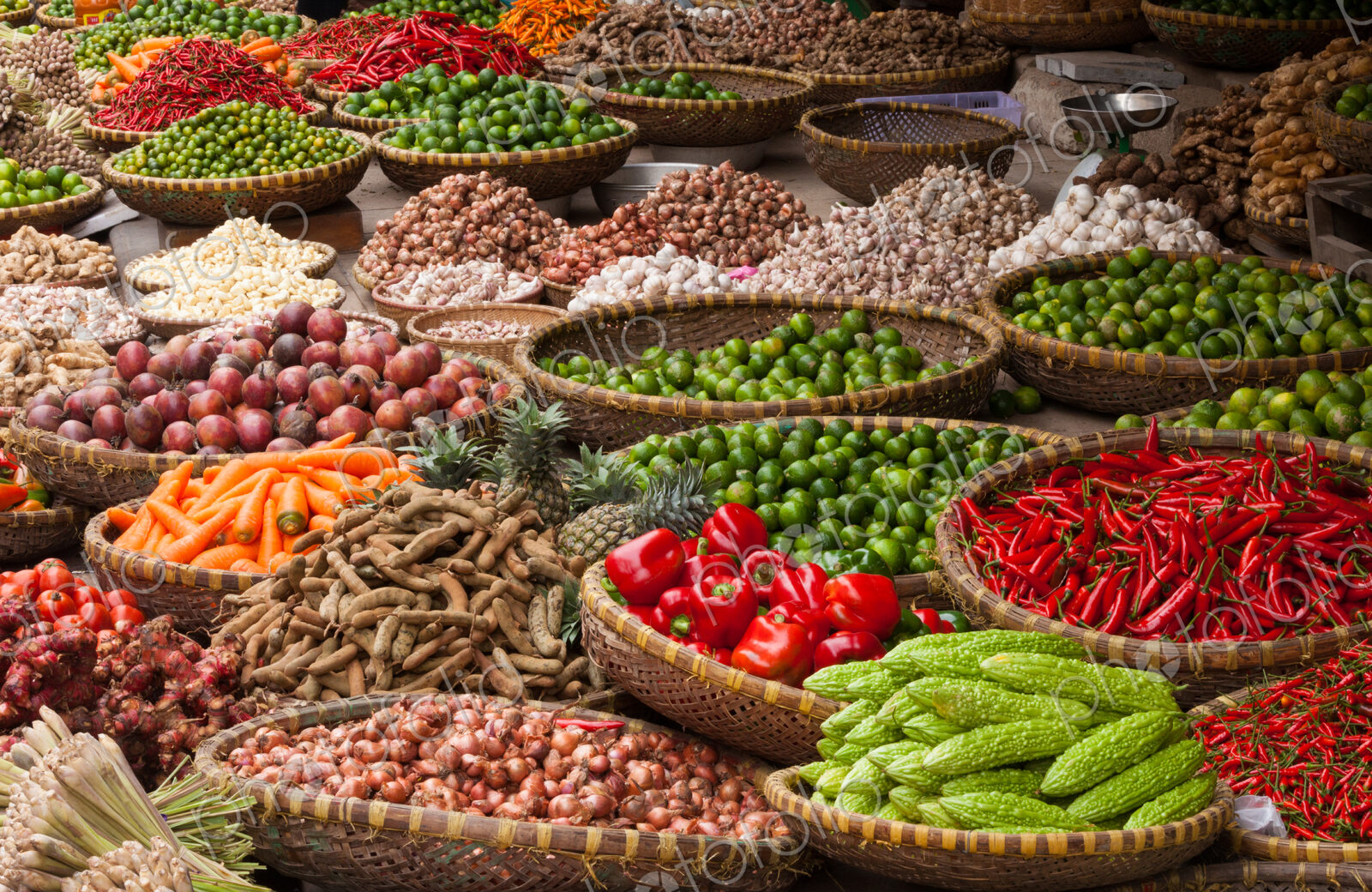 Vegetables at market, Hanoi, Vietnam