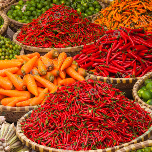 Vegetables at market, Hanoi, Vietnam
