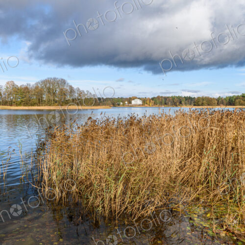 View across Lake Galve in Vilnius, Lithuania. View across Lake Galve in Vilnius, Lithuania.