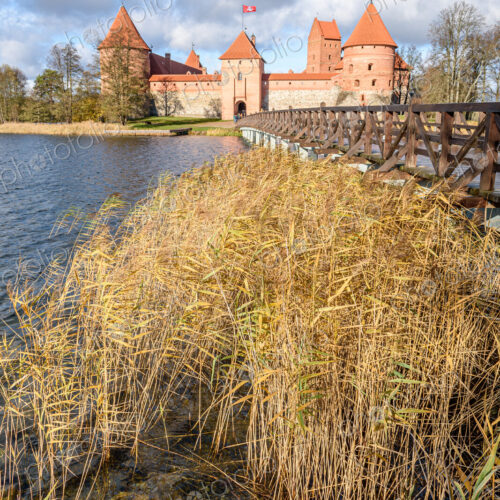 View across Lake Galve with Trakai Island Castle in Vilnius, Lithuania. View across Lake Galve with Trakai Island Castle in Vilnius, Lithuania.