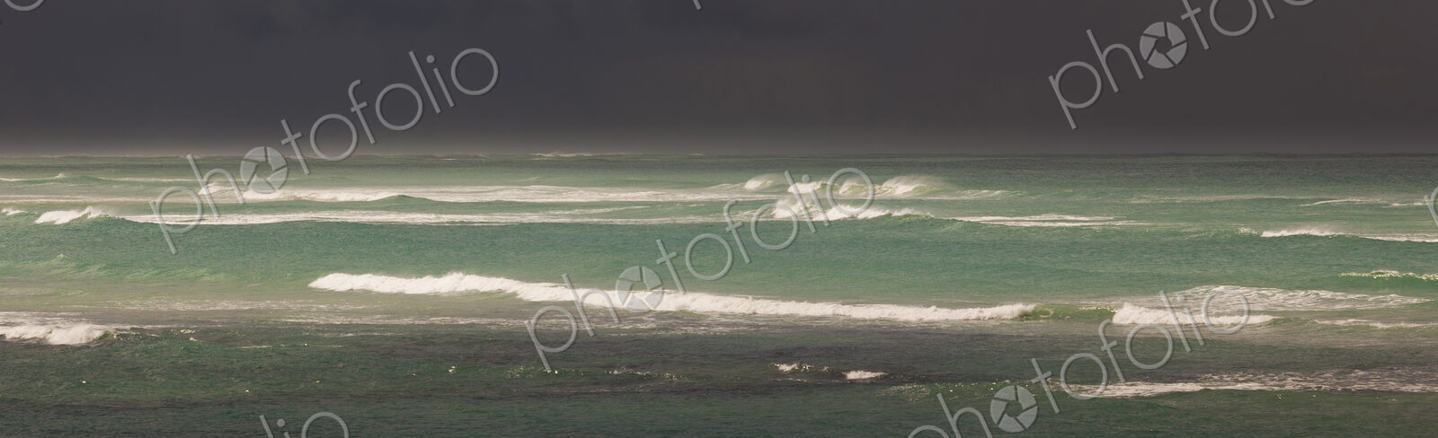 View across the Southern Ocean from Cape Agulhas in South Africa. Waves and stormy seas.