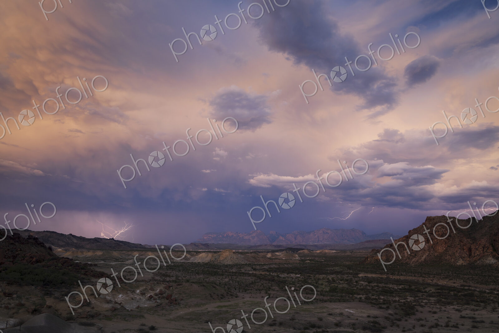 View across the landscape in Texas, a clearing storm, clouds in the sky.