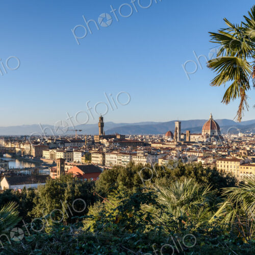 View across the rooftops of Florence, historic renaissance architectural landmarks,… View across the rooftops of Florence, historic renaissance architectural landmarks,…