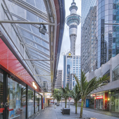 View along a street in downtown Auckland View along a street in downtown Auckland