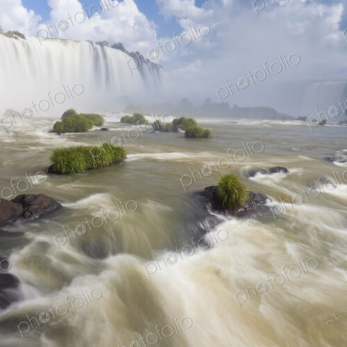 View along the Iguacu (Iguazu) Falls, Cataratta Foz do Iguacu, Parana, Iguazu National… View along the Iguacu (Iguazu) Falls, Cataratta Foz do Iguacu, Parana, Iguazu National…