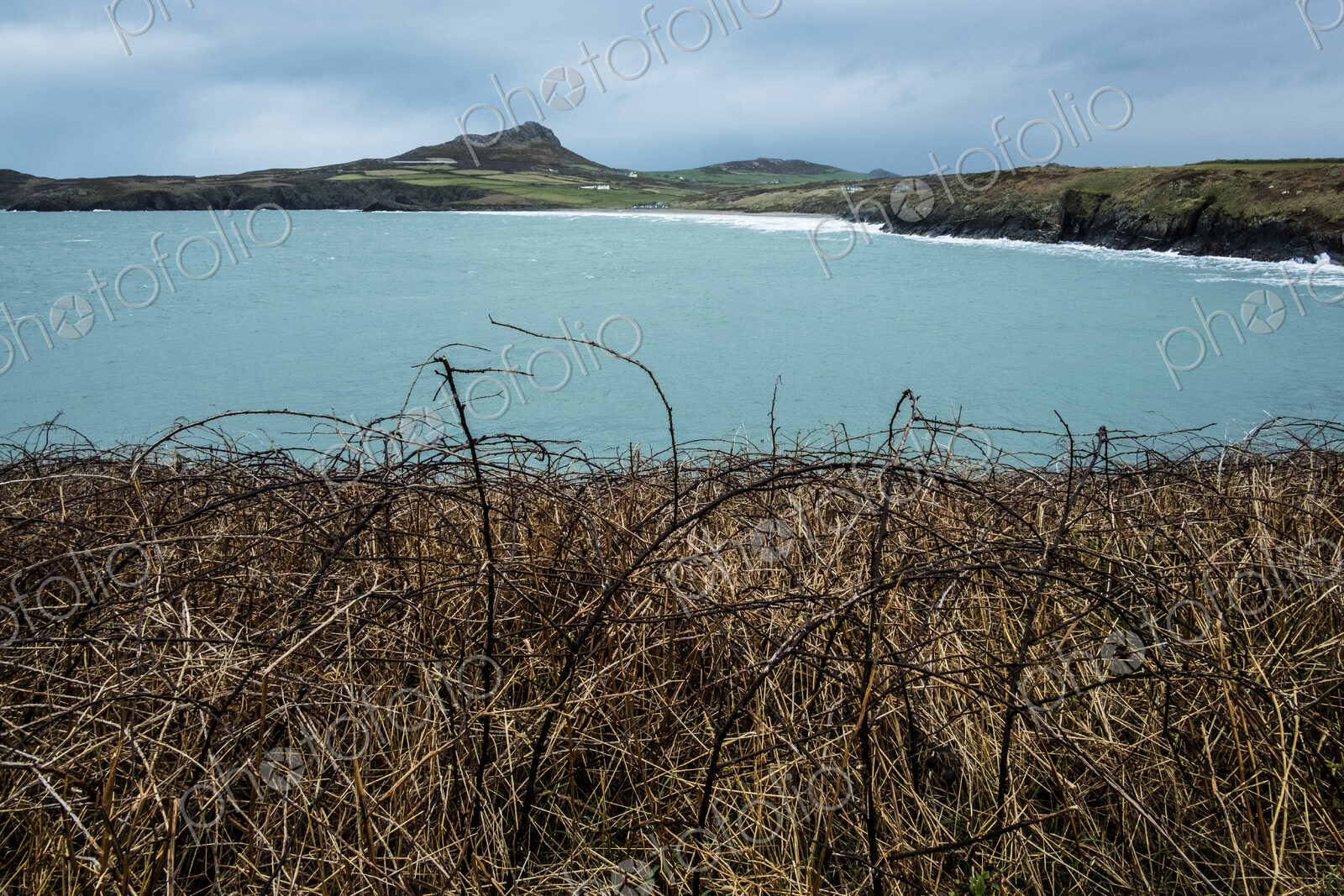 View along the rocky coastline of Pembrokeshire National Park, Wales, UK.