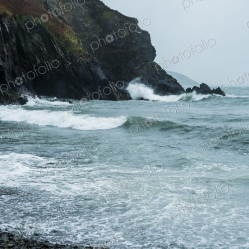 View along the rugged coastline of Pembrokeshire National Park, Wales, UK. View along the rugged coastline of Pembrokeshire National Park, Wales, UK.