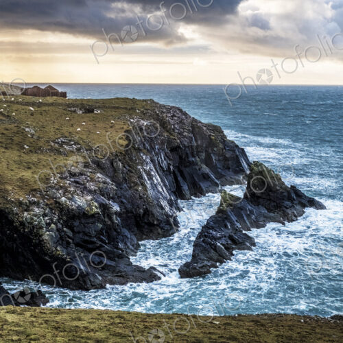 View along the rugged coastline of Pembrokeshire National Park, Wales, UK. View along the rugged coastline of Pembrokeshire National Park, Wales, UK.