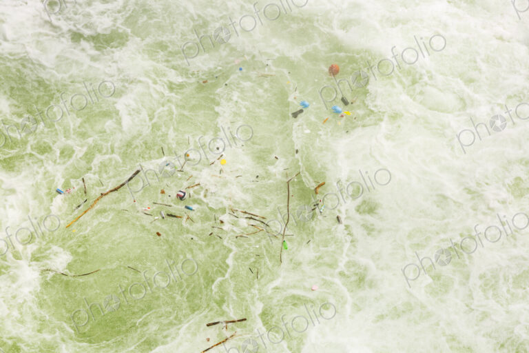 View from above of the torrents of the Spokane Falls, full frame, white water.