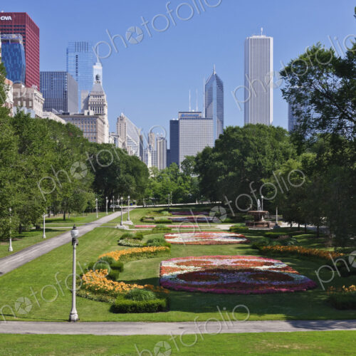 View of Downtown Chicago from Grant Park
