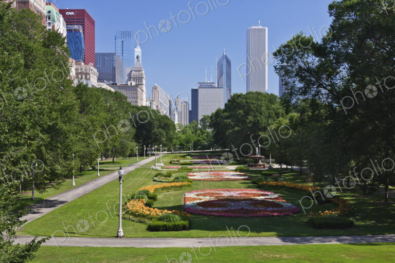 View of Downtown Chicago from Grant Park