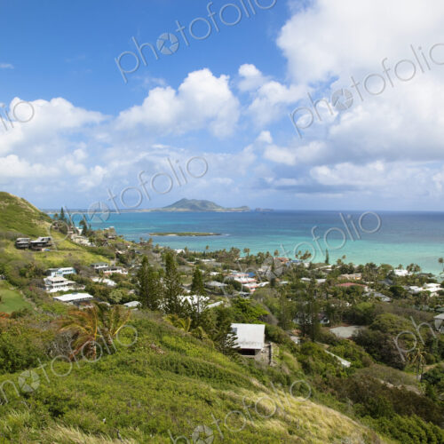View of Kailua, O'ahu, Hawaii View of Kailua, O'ahu, Hawaii