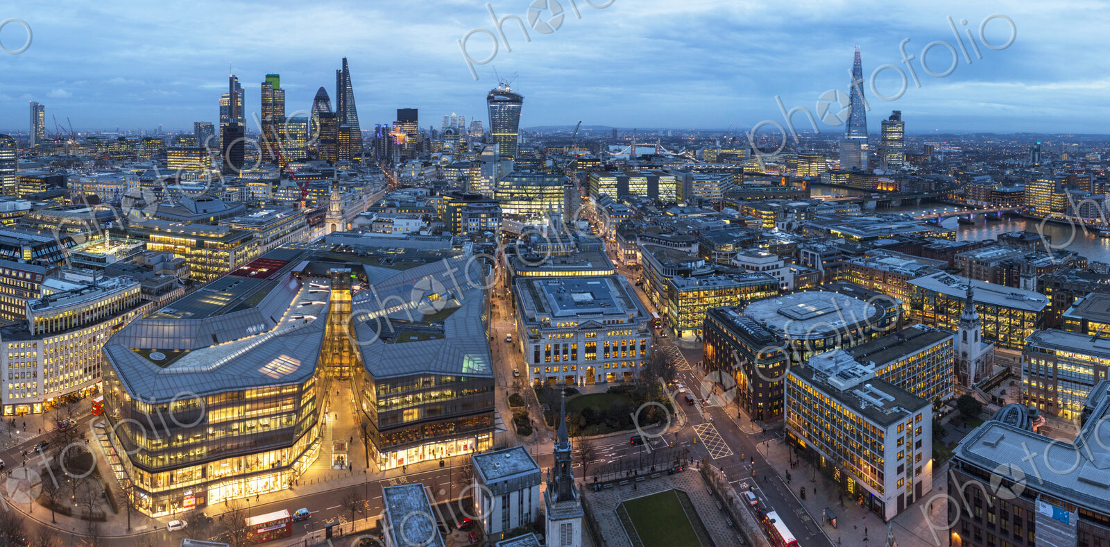 View of London from St Paul’s Cathedral in the evening