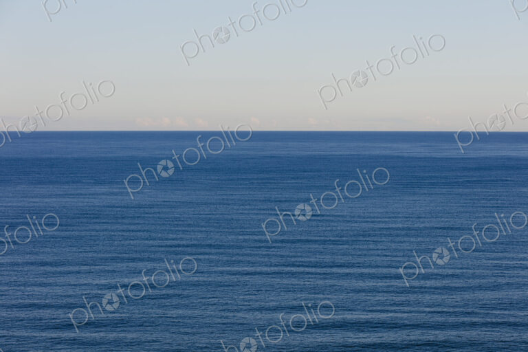 View of expansive ocean, horizon and sky at dusk, northern Oregon coast
