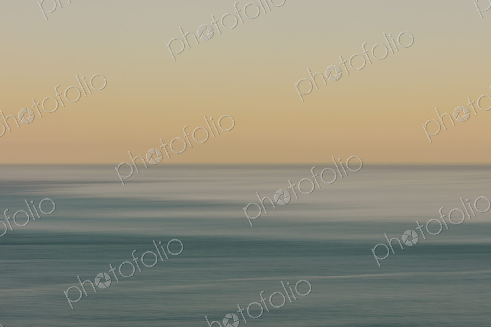 View of ocean, horizon and sky at dawn, blurred motion, northern Oregon coast