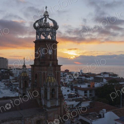 View of the Skyline of Puerto Vallarta and the Church of Our Lady of Guadalupe View of the Skyline of Puerto Vallarta and the Church of Our Lady of Guadalupe