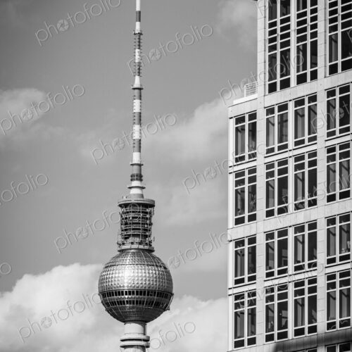 View of the TV Tower in Berlin, Germany. View of the TV Tower in Berlin, Germany.
