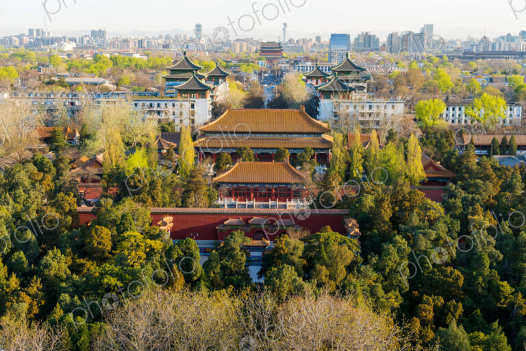 View over Forbidden City in Beijing, China