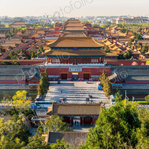 View over Forbidden City in Beijing, China View over Forbidden City in Beijing, China