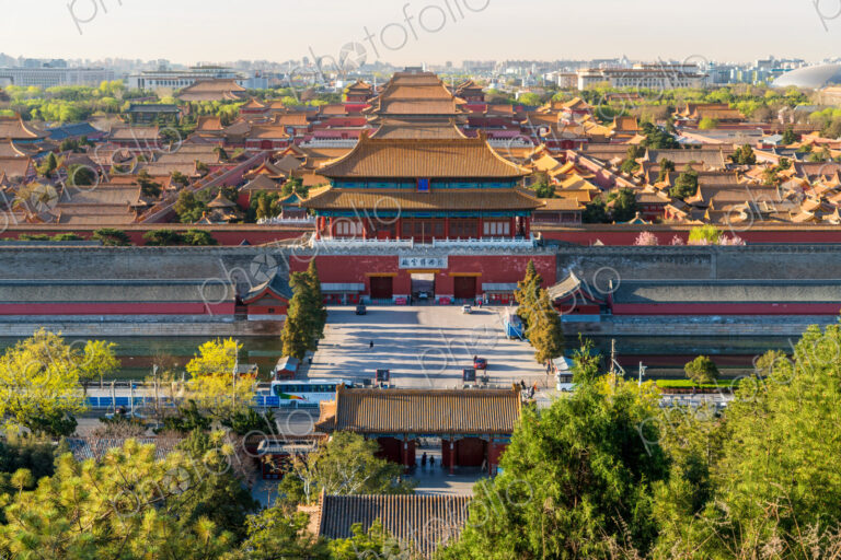 View over Forbidden City in Beijing, China