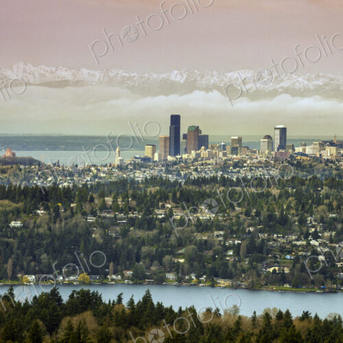 View over Seattle, Washington state, USA,