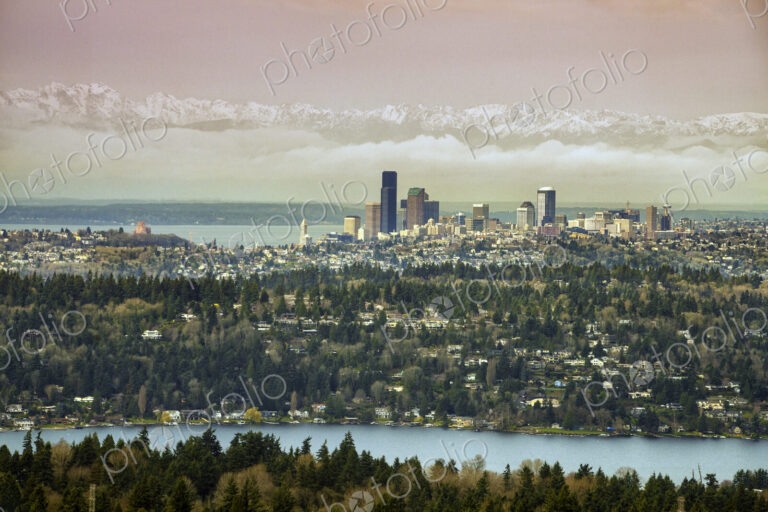 View over Seattle, Washington state, USA,