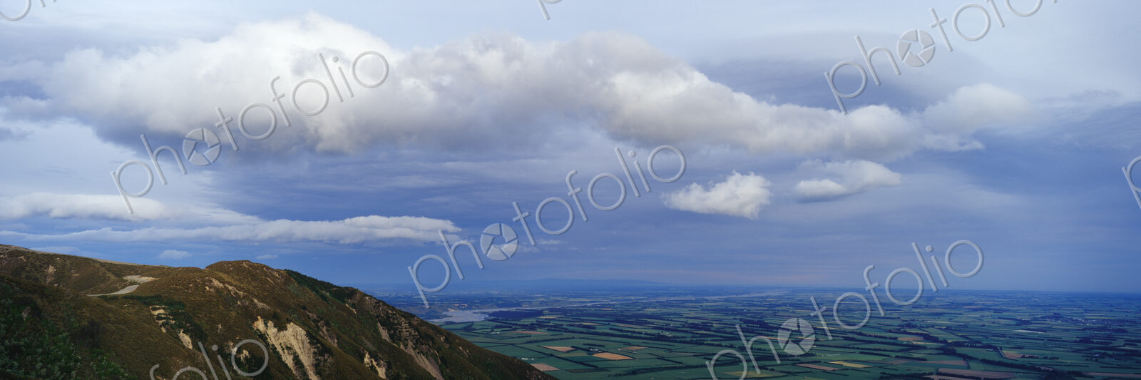 View over the Canterbury Plain from Mount Hutt