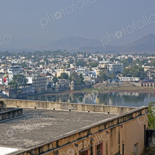 View over the rooftops of Udaipur city