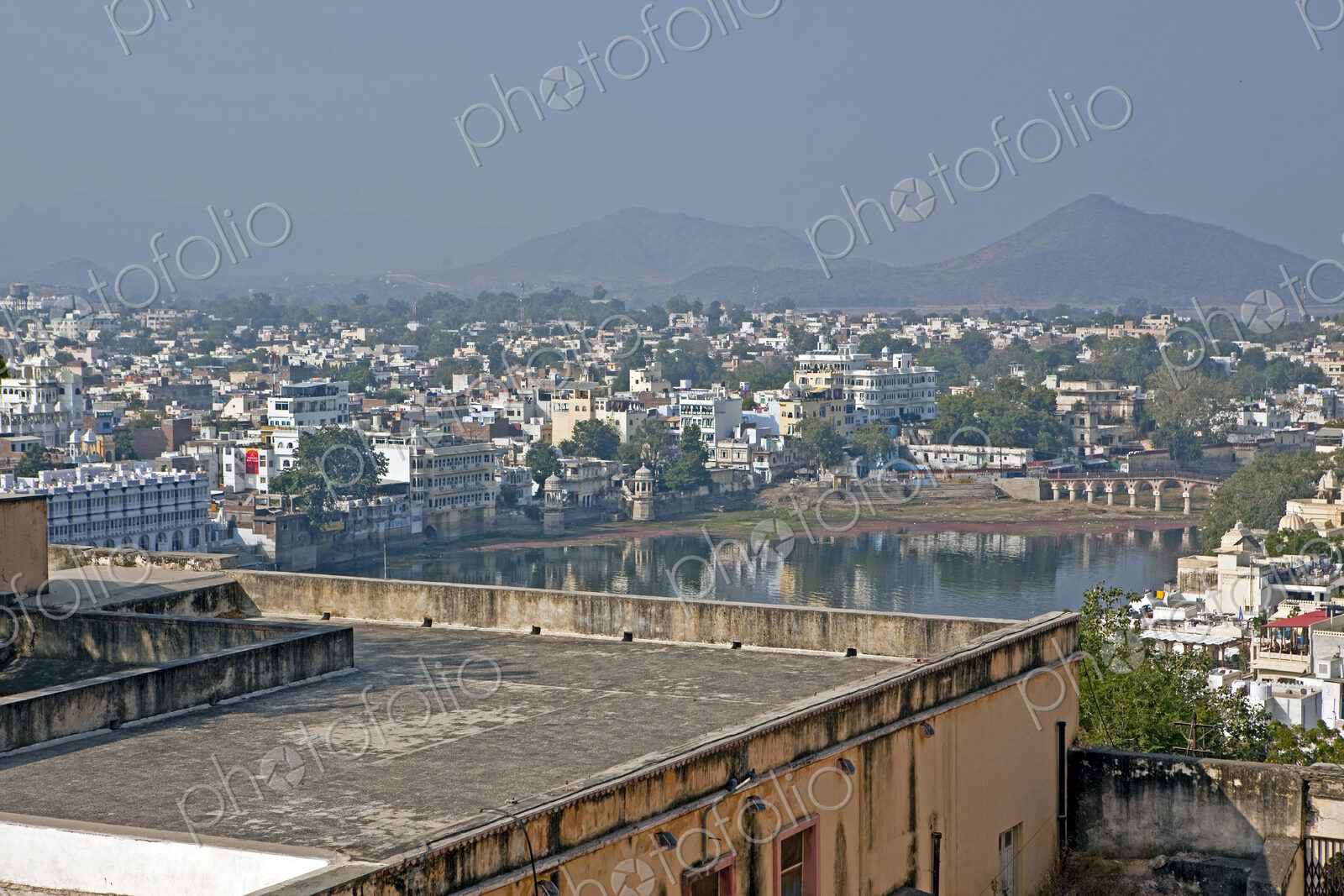 View over the rooftops of Udaipur city