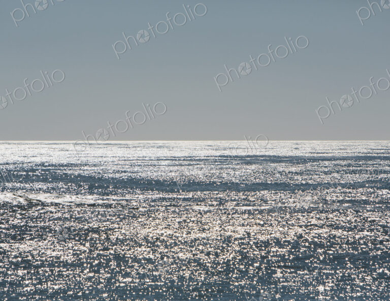View over the sea and the Pacific Ocean at dusk, near Big Sur, on the California coast.