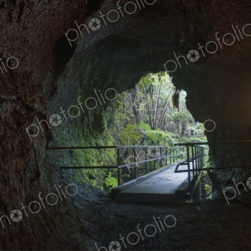 Volcanoes National Park, the N?huku Thurston Lava Tube, a long tubular cave formed… Volcanoes National Park, the N?huku Thurston Lava Tube, a long tubular cave formed…