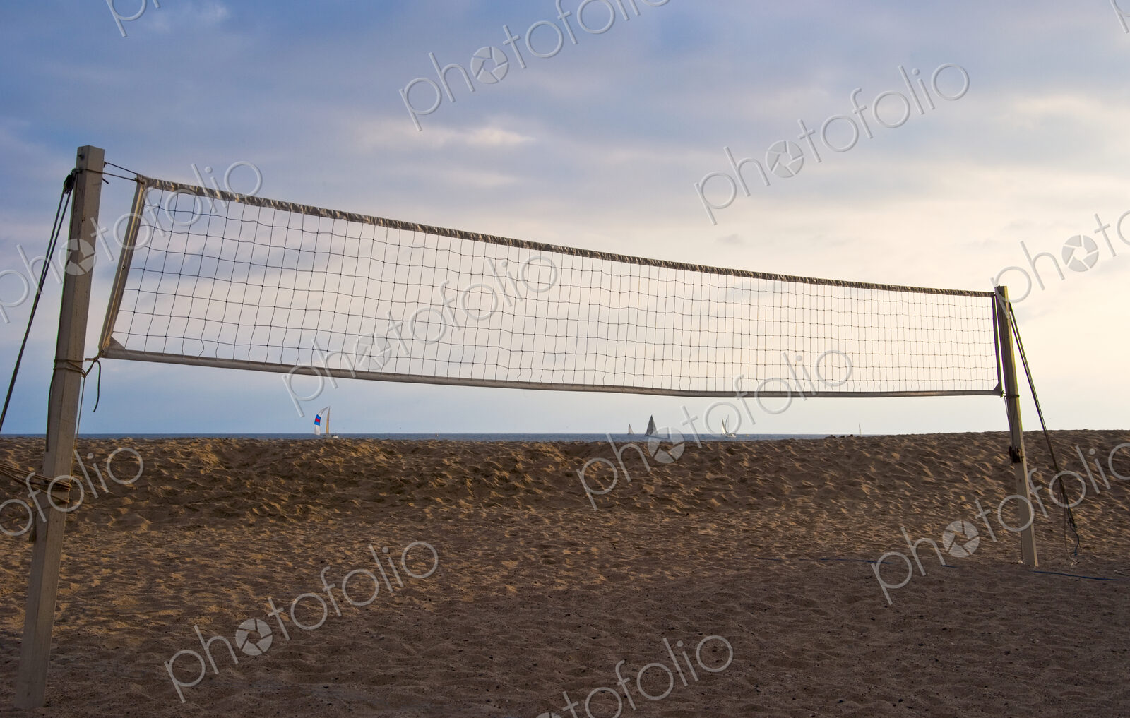 Volleyball Net on Beach