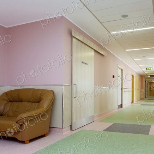 Waiting Area Near a Hospital Hallway Waiting Area Near a Hospital Hallway