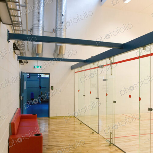 Waiting Area of a Racquetball Court