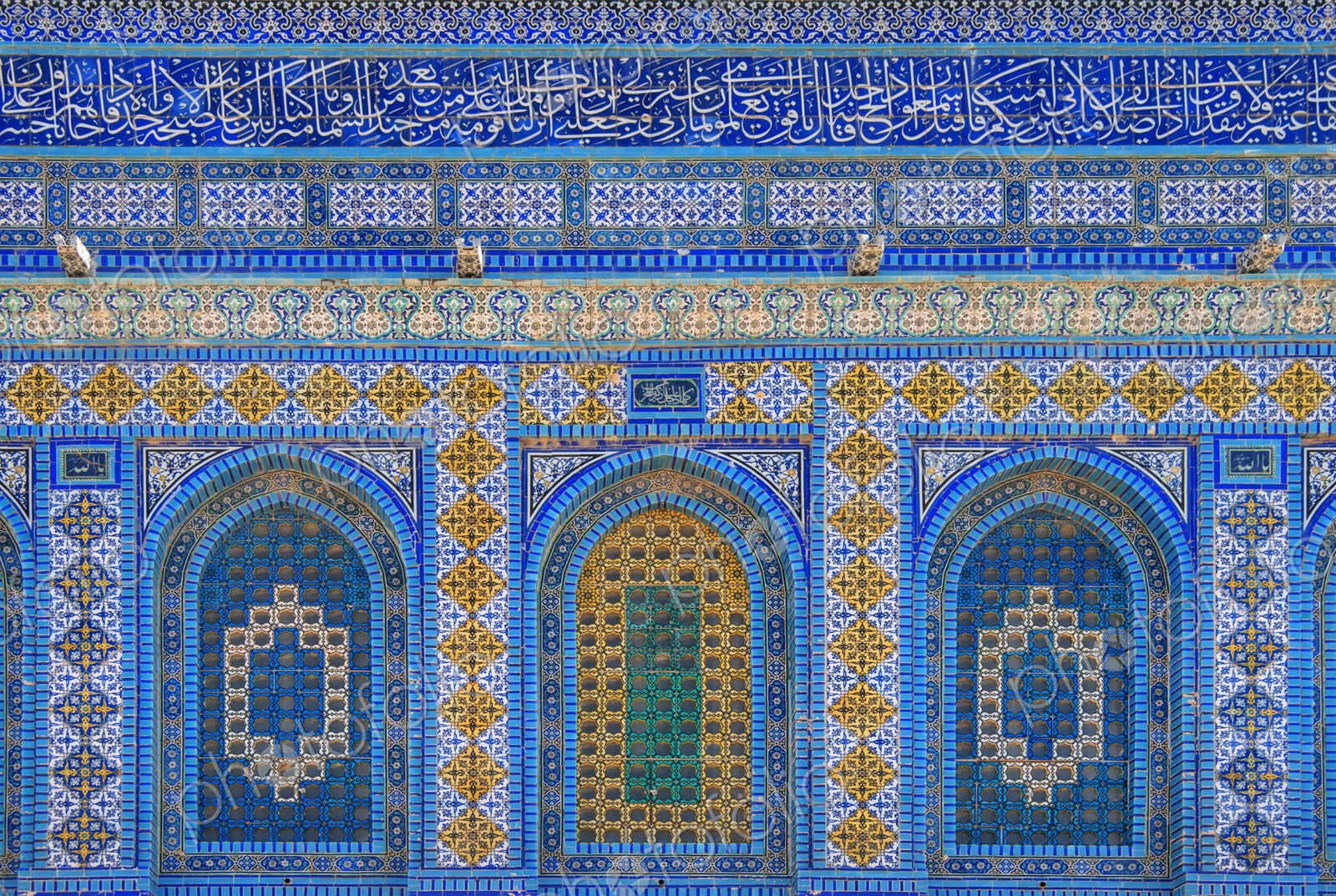 Wall With Blue Iznik Tiles